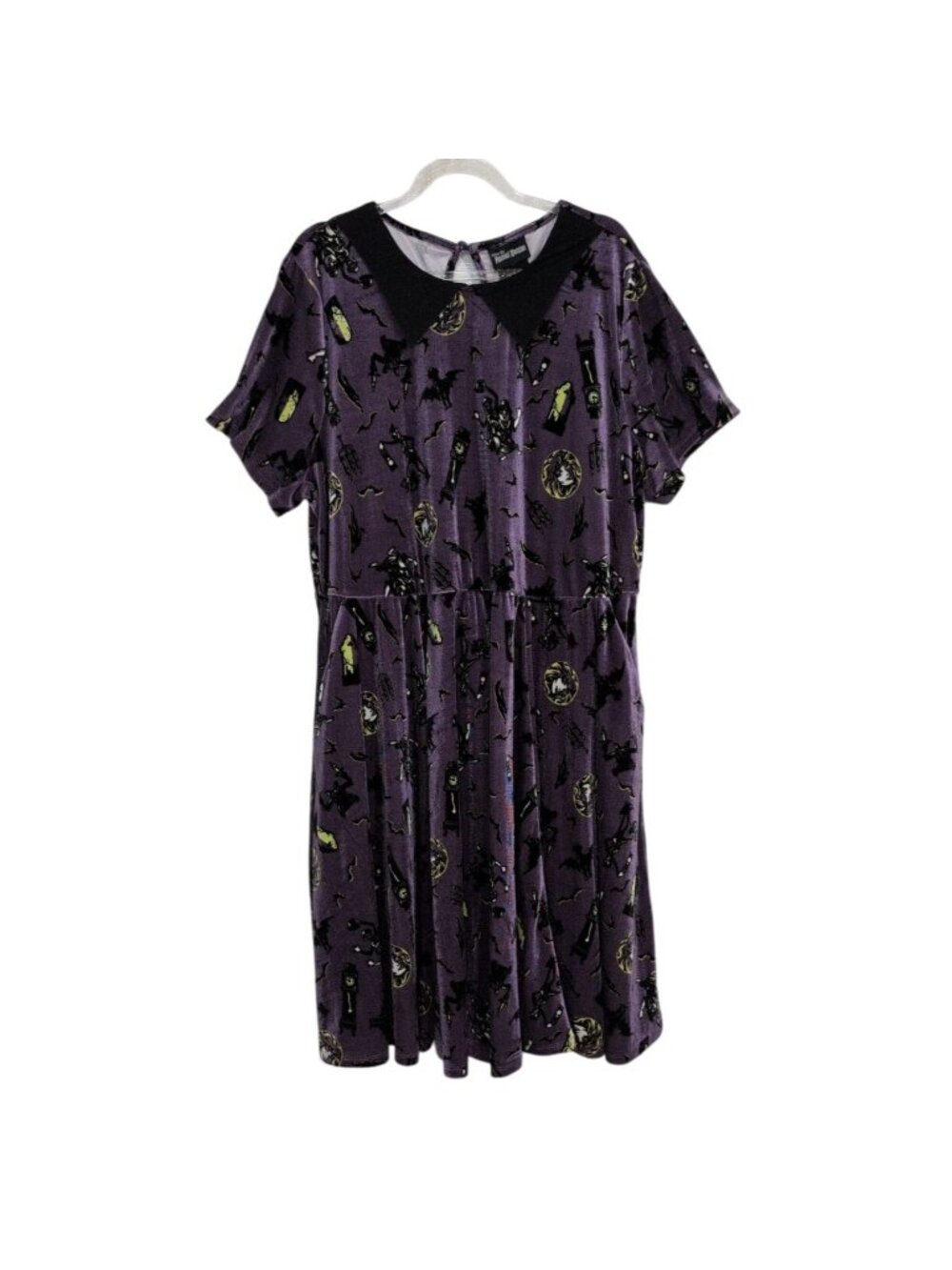 Disney Torrid Haunted Mansion Dress Womens Plus Size 2X Purple Velvet Whimsical
